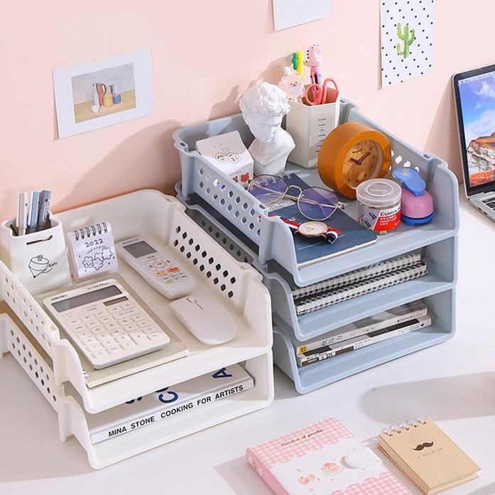 

Starlight Rak Meja Tempat File Susun Dokumen Kantor Rak Berkas Stationery Rak Baju Kamar Mandi Rak Kosmetik File Organizer Rak Meja Serbaguna HSB160 - Trend