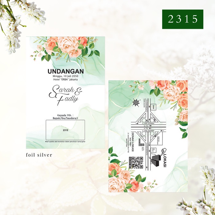 Blangko Undangan Pernikahan ERA BARU / ERBA 2315 COVER Free Setting