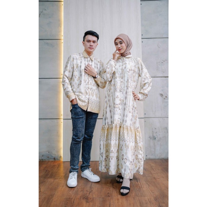 pStore88 - Baju Couple Pasangan Suami Istri Batik Kondangan Sarimbit Muslim 5189