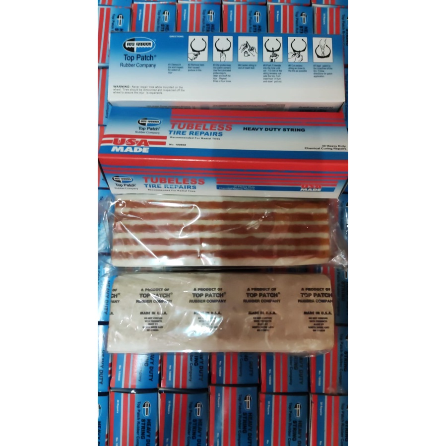 KARET TAMBAL CACING TUBELESS TOP PATCH USA ORI (BUKAN M-ONE)