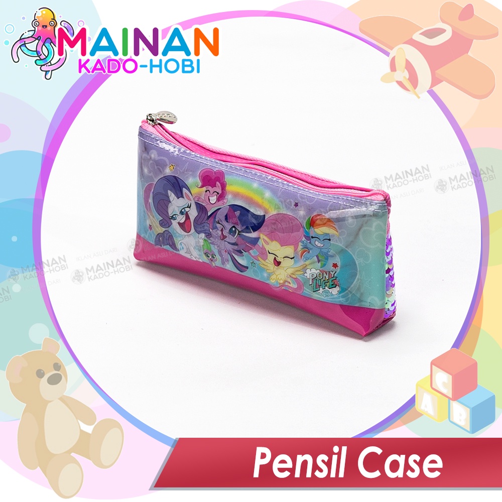 PENCIL BAG WATER PROOF KOTAK PENSIL KARAKTER UNICORN KUDA PONY