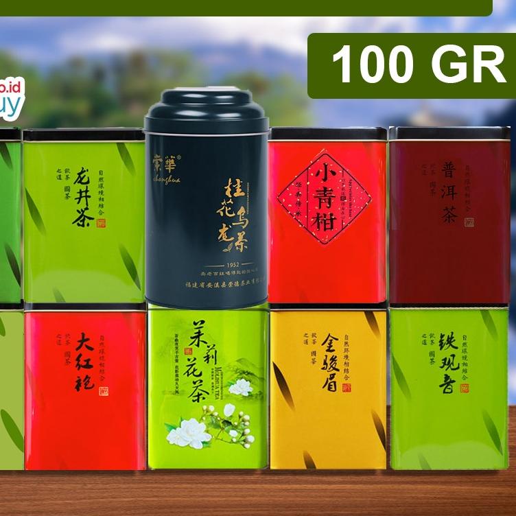 

✶ ( BELI 5 GRATIS 1 ) Teh Cina Chinese Tea Premium Kemasan Kaleng 100 gram Tie guan yin da hong pao bi luo chun jasmine teh hijau premium teh oolong teh jinjunmei teh pu erh cha long jing ◄