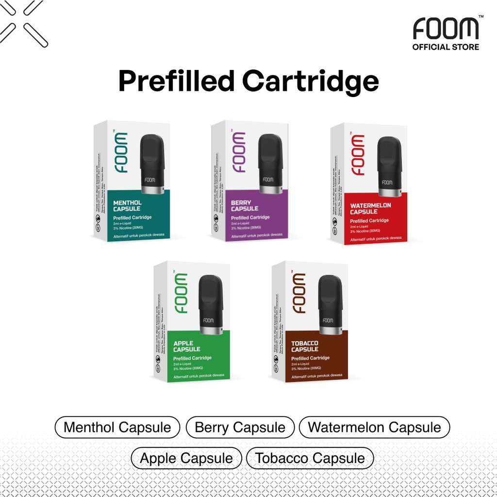 PREFILLED CARTRIDGE FOOM X