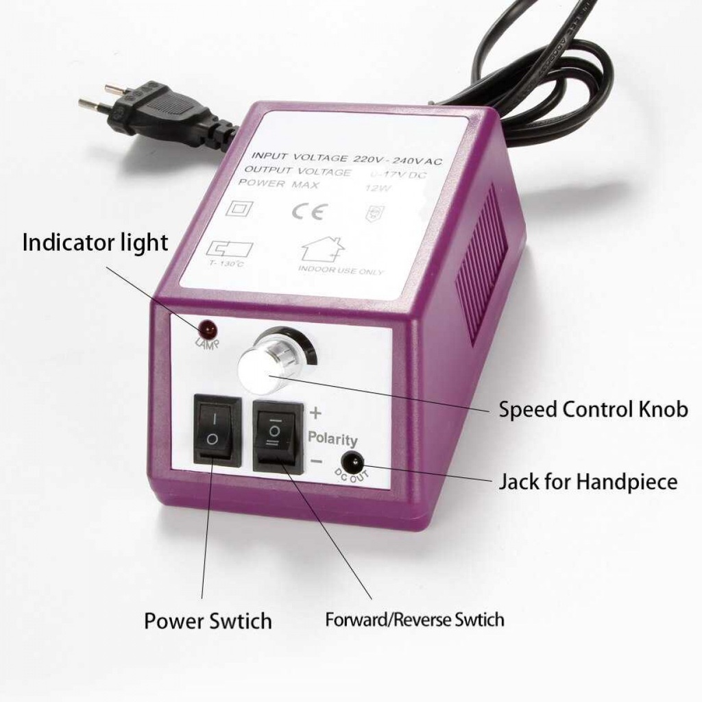 Mesin Perawatan Kuku Elektrik Kecepatan Adjustable Nail Machine Manicure Pedicure
