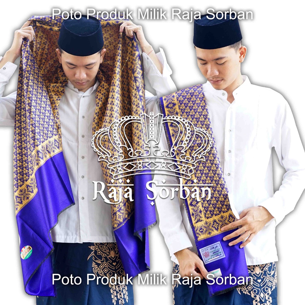Sorban Kashmiri Made In India Original Kasmiri Shawl Biru - Sorban Kashmiri Khusus Warna Biru