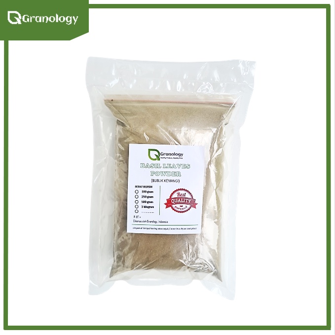 Daun Kemangi Bubuk / Basil Leaves Powder (500 gram) by Granology