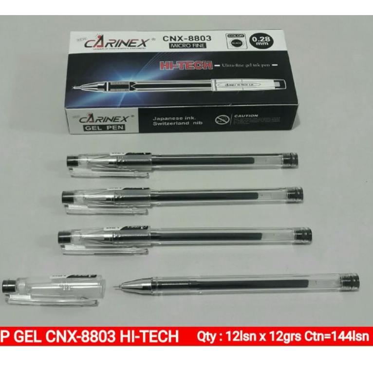 

F96 (12pc) Hi-tech Gel pen 0,28 Carinex CNX-8803/ Microfine TREND ツ