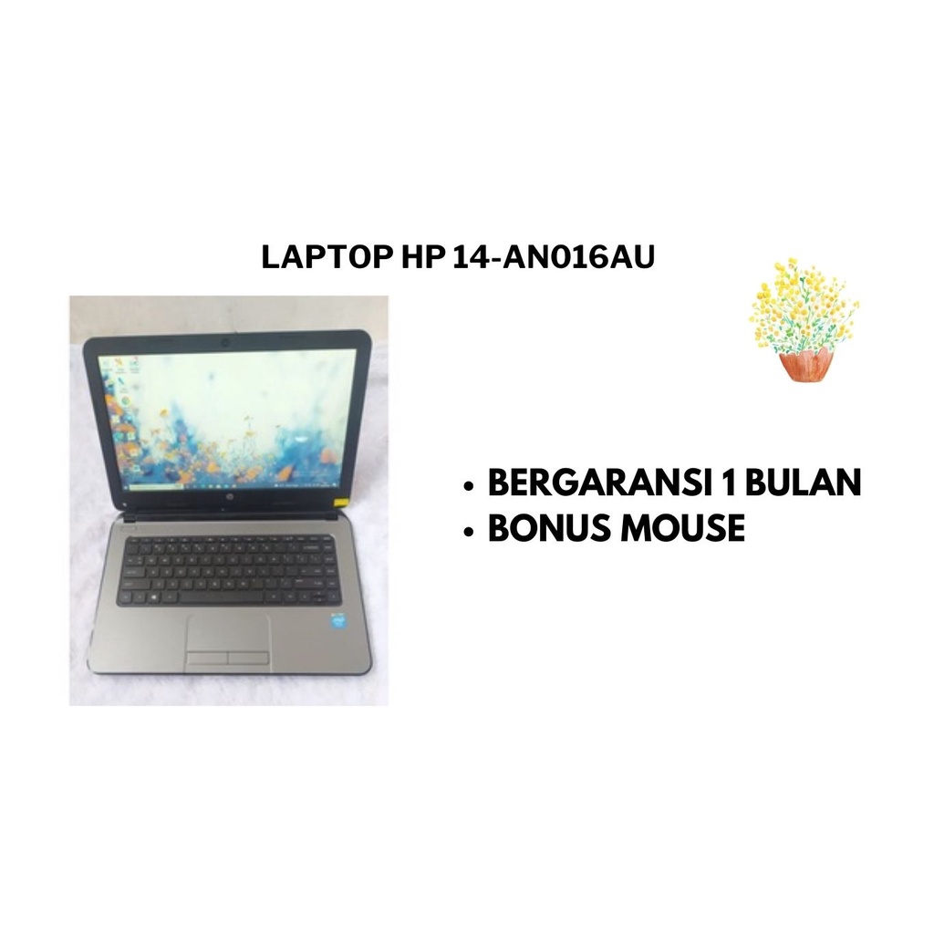 LAPTOP HP 14-AN016AU,LAPTOP BEKAS BERKUALITAS,LAPTOP MURAH,LAPTOP SECOND BERGARANSI