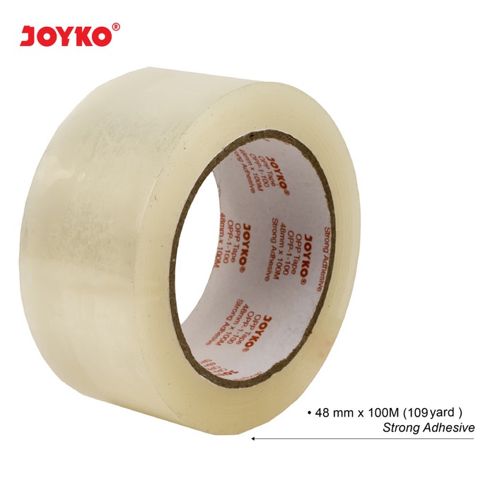 Lakban Bening Joyko OPP Tape OPP-1-100 48 mm x 100 m meter (109 yard)
