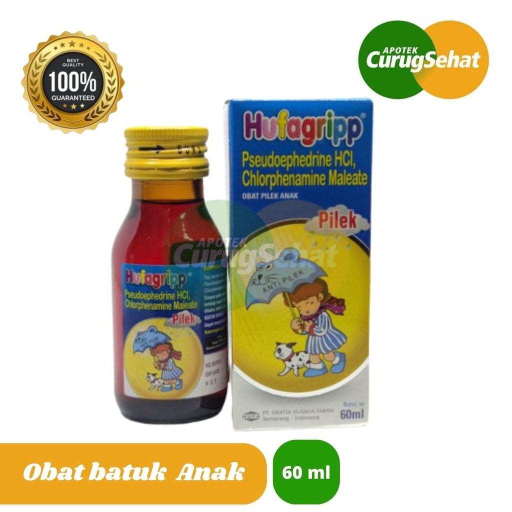 Hufagrip Pilek Hufagrip Biru Obat Batuk Pilek Anak (60ml)
