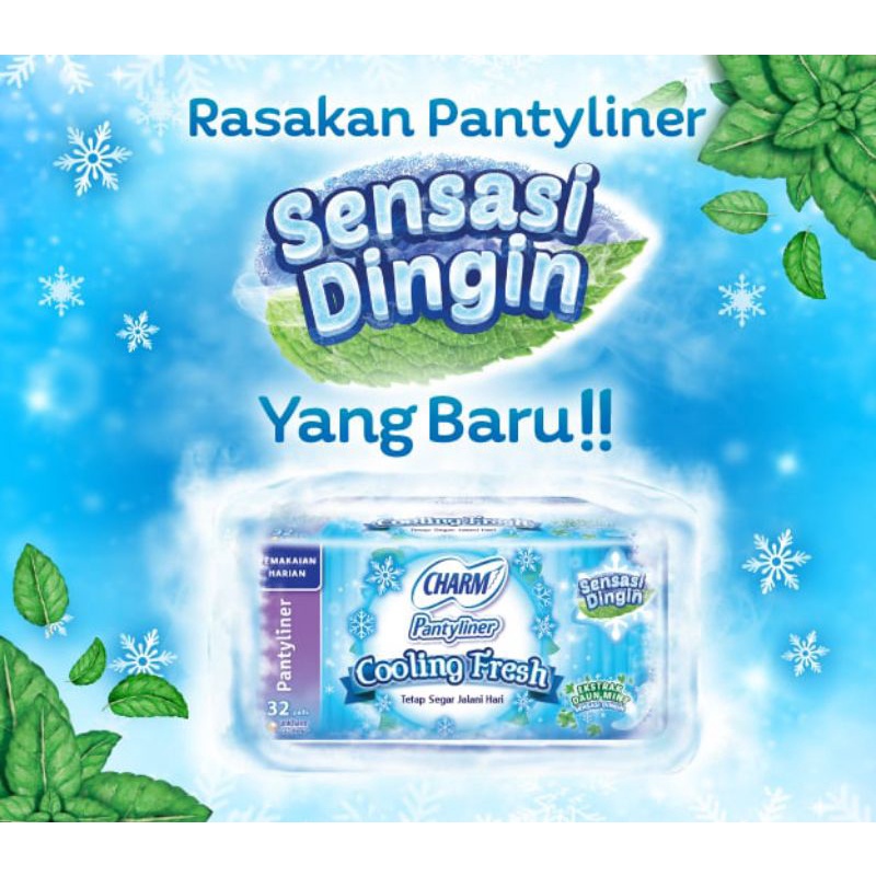 Charm Cooling Fresh Pantyliner isi 32 pads Pembalut Wanita