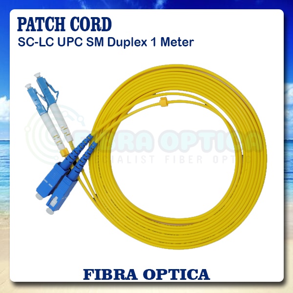 Patch Cord SC-LC SM 1m | Fiber Optic SC/UPC-LC/UPC Single Mode Duplex 1 Meter