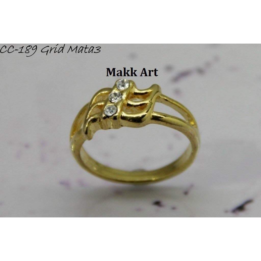 cincin Cor imitasi  CC-189A/S ,cincin GRID MATA 3 kuning dan suasa lusinan