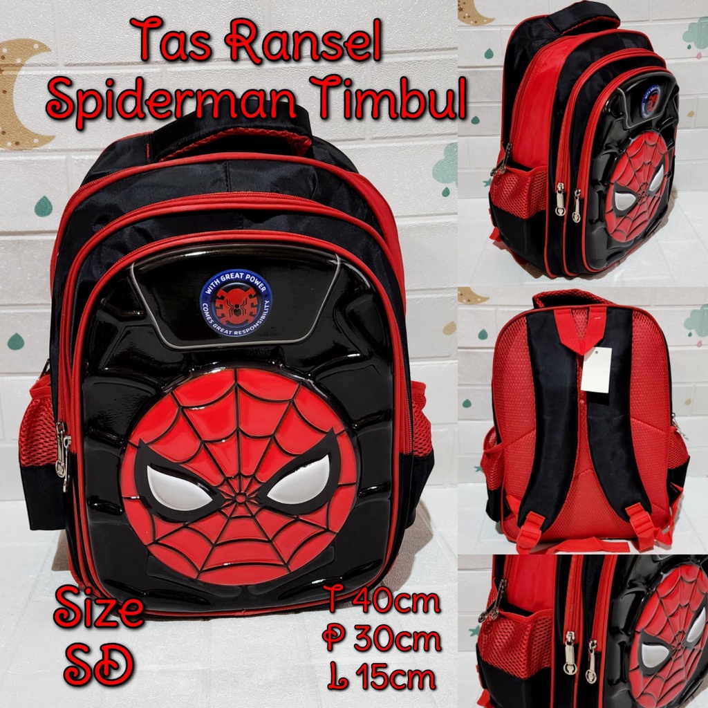 Tas Sekolah Ransel Anak TK dan SD Motif Superhero Tas Gendong Captain Amerika Backpack Import Anak Laki - Laki