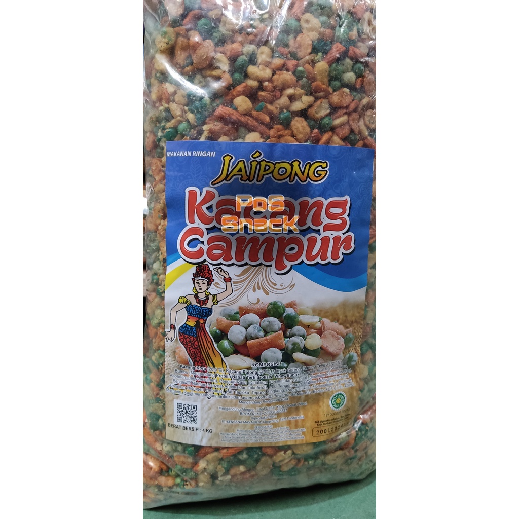 

[TERMURAH] Kacang Campur/Mix Merk Jaipong/Kacang Murah/snack Kiloan 250 Gram / 500 Gram / 1000 Gram