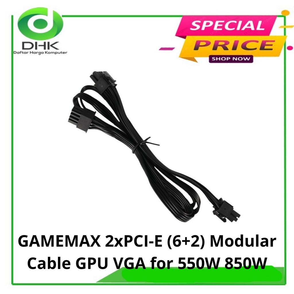 GAMEMAX 2xPCI-E (6+2) Modular Cable GPU VGA for 550W 850W