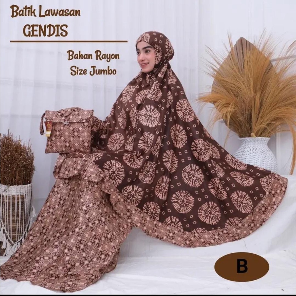 MUKENAH RAYON GENDIS JUMBO MODEL BATIK TERBARU