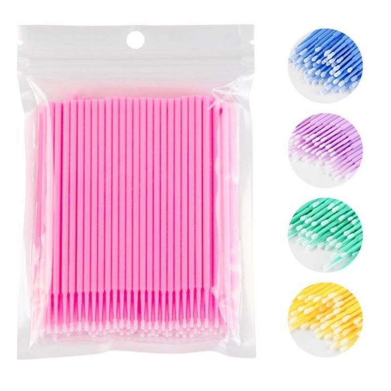 100 pcs MicroBrush Applicator eyelash extension Dental lashlift sikat mikro spolie disposal Produk Import