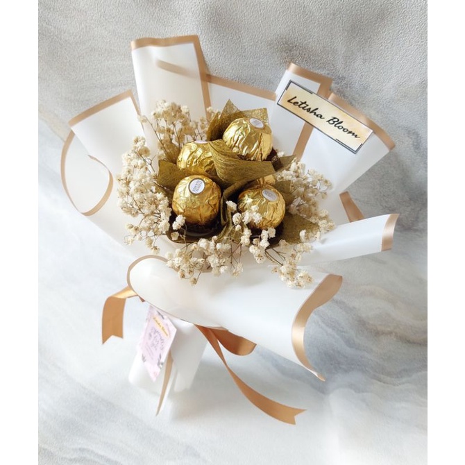 BUKET COKLAT FERRERO ROCHER | BUKET VALENTINE COKLAT | FLOWER BOUQUET | BUKET COKLAT