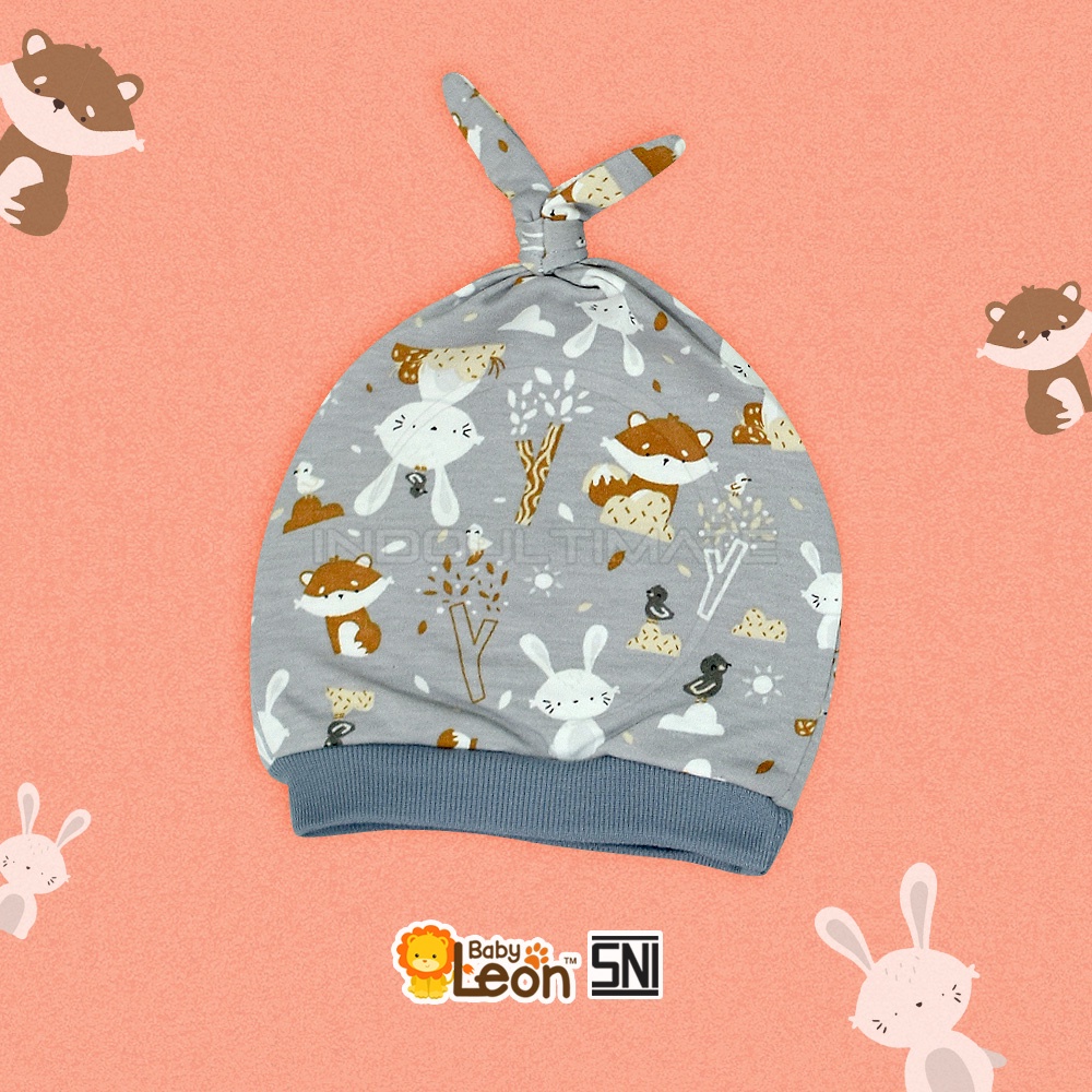 BABY LEON Topi Kuncir Bayi DS-122 Topi Kupluk Bayi Topi Kelinci Bayi Baru lahir
