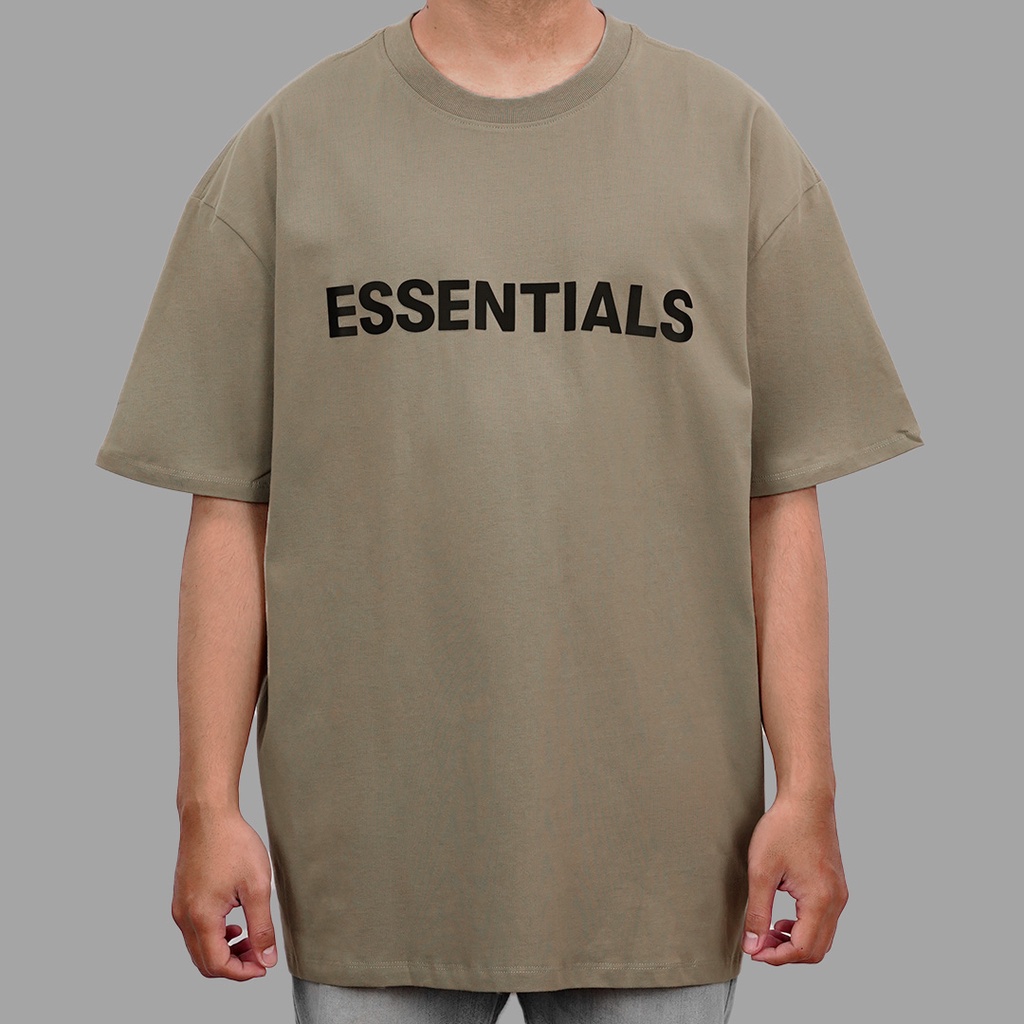 Essentials FOG Silicon Applique Moss Tee