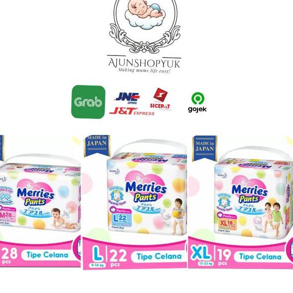 ♦ Merries Premium Pants M28 / L22 / XL19 / XXL26 Tipe Celana ☃