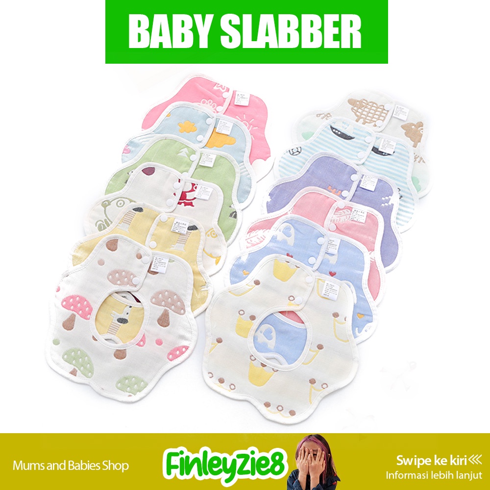 Baby Bib / Baby Bib Silicone / Baby Bib Slaber / Slaber Baby / Celemek Makan Bayi / Celemek Waterproof / Celemek anti air / Slabber Silikon Bulat bahan katun alat makan newborn / Handuk Keringat Bayi &amp; Kids bahan katun Handuk Washlap Bayi / Celemek Bayi