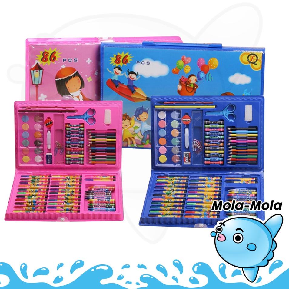 

Garansi Sampai MOLAMOLA Crayon Set Isi 86 Pensil Warna Cat Air Alat Lukis Karakter Stationary Color Pencil Murah