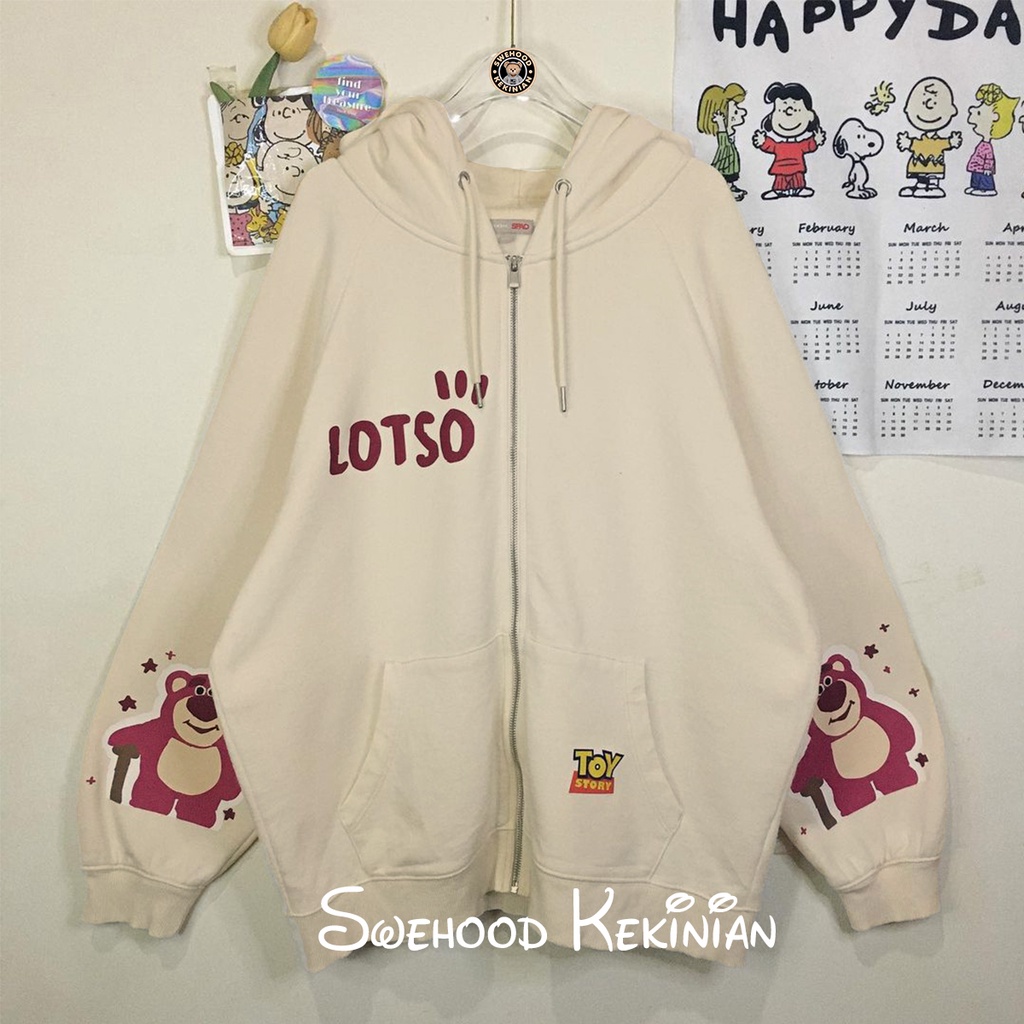 LOTSO ZIPPER Hoodie Sweater Crewneck Sweatshirt Hudie Kpop Wanita Kekinian Oversize Fashion Outfit Ootd Korean Style Sweter Hody Crewnek Switter Cewe Krunek Perempuan Sweeter Viral Remaja Korea Baju Atasan Cewek Bahan Fleece Premium LD 110 PB 65