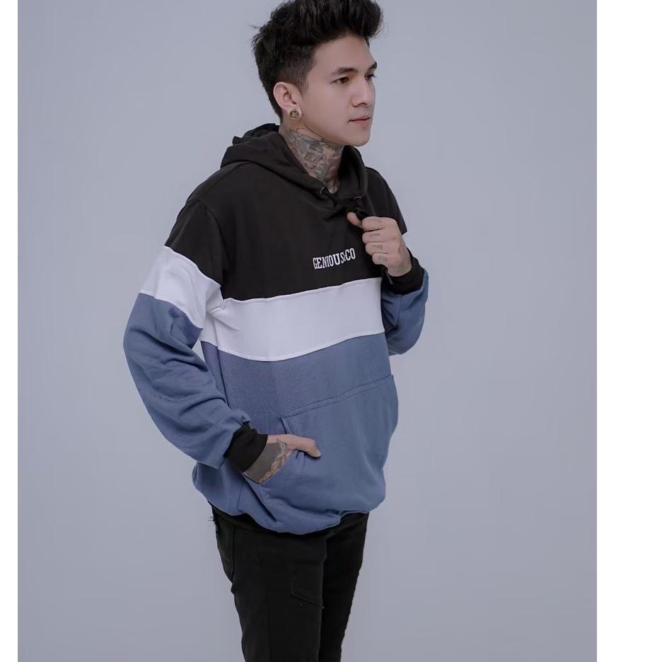 ☊ Jaket Hoodie Motif Sablon Kain Katun Fleece ℮