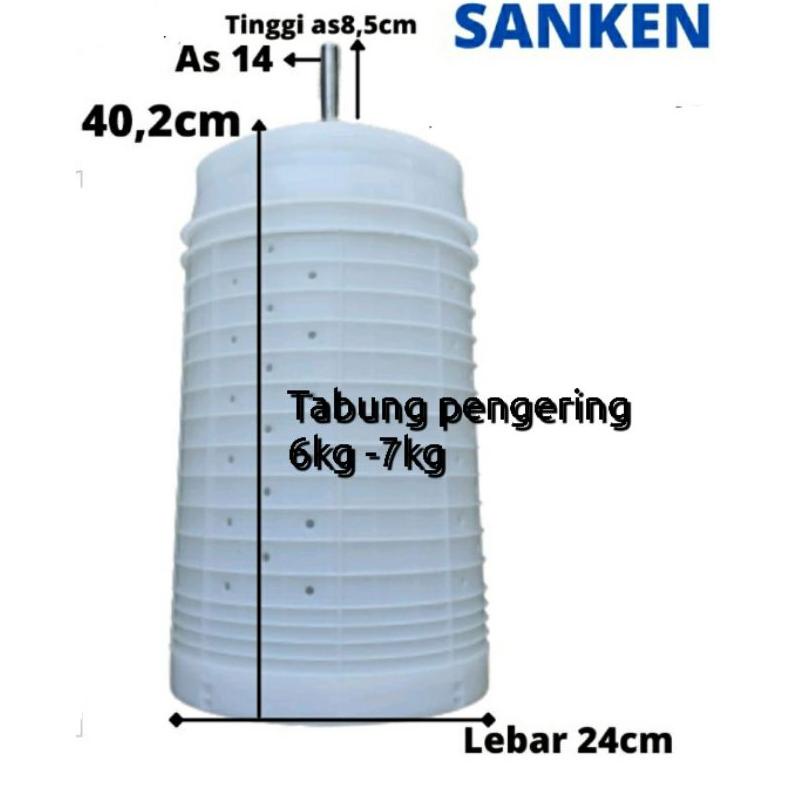 tabung pengering mesin cuci 6kg-7kg 2tabung  + ring diameter 24cm as 14mm original rt3
