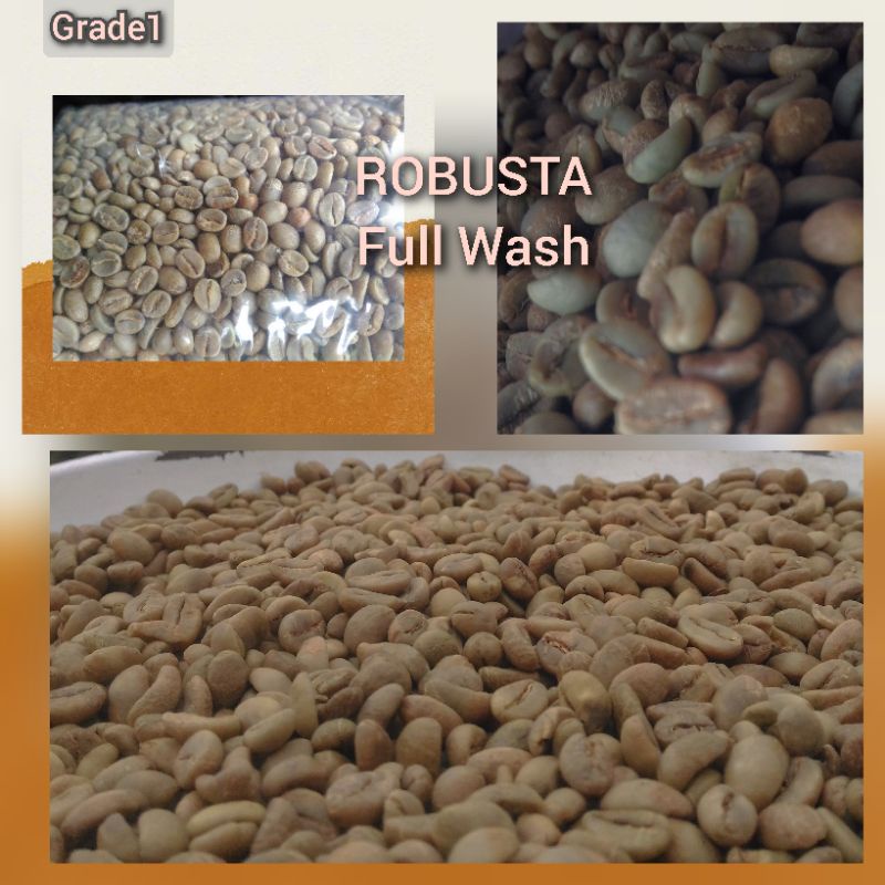 

Biji kopi Robusta Full Wash 1kg