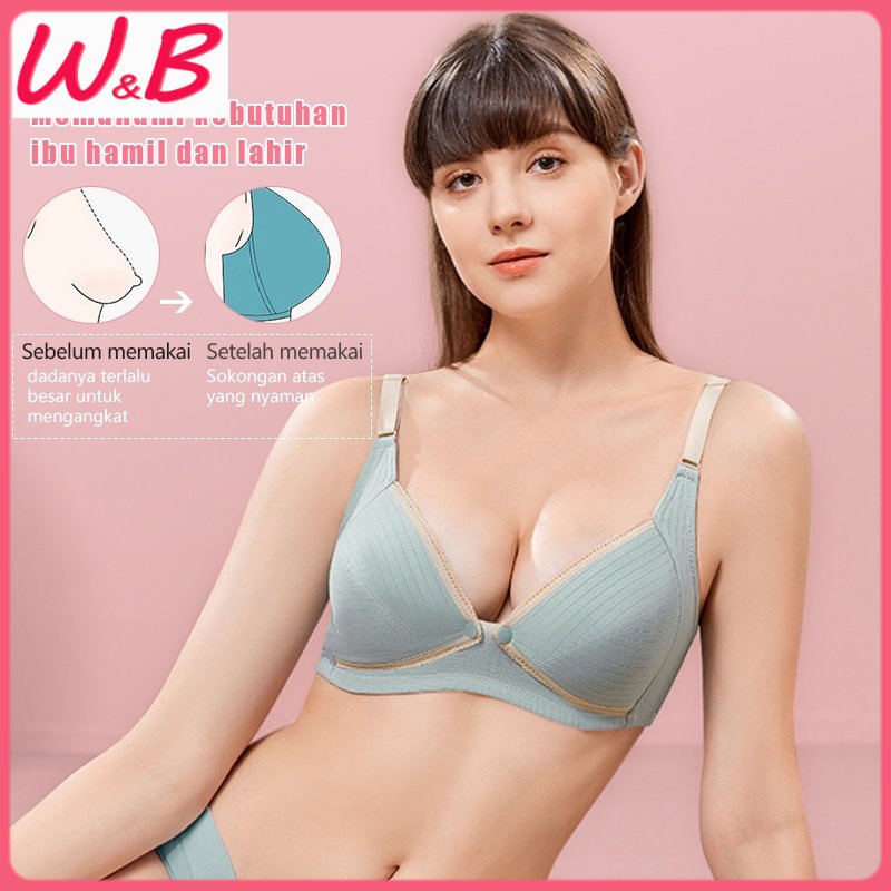 Bra menyusui katun Tanpa Kawat Bh menyusui busa XY01