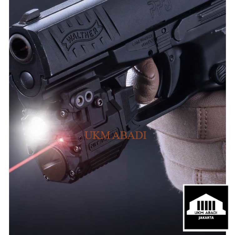 Senter Pistol Tactical Gun Light XP-G2 S3 Red Laser NPL10