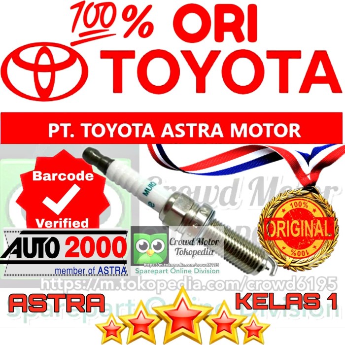 Spark Busi Avanza 2016-2017 Xenia Iridium Ori Toyota 100% Kode 325