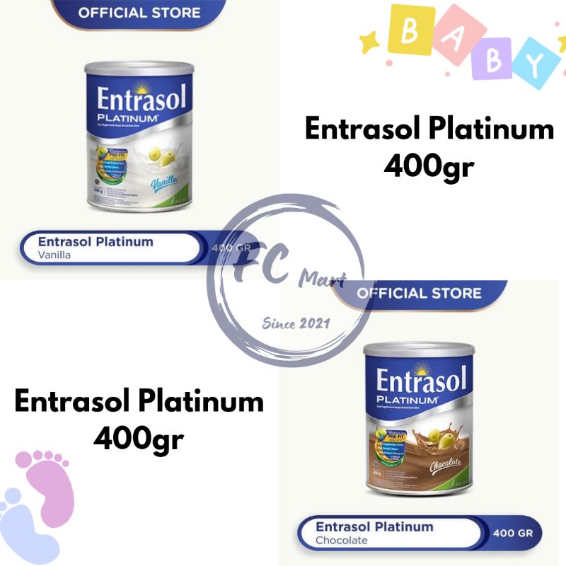 Entrasol Platinum Coklat Vanilla Susu Tulang 400gr