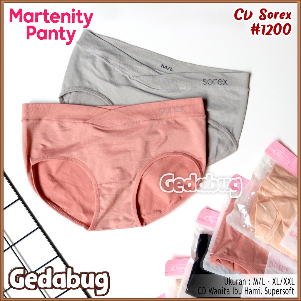 CD Wanita Sorex 1200 Martenity Panty | Celana dalam wanita Ibu Hamil Supersoft | Gedabug