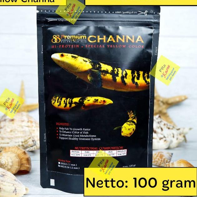 Terbaru 12.12 Pelet Ikan Yellow Channa Premium 88 | Floating 100 gr | Pakan Channa maru ys auranti g