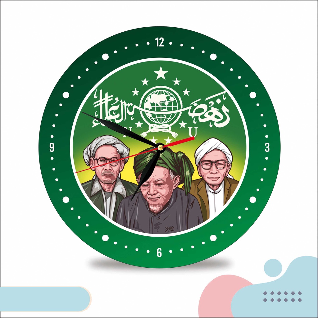 Jam Dinding Tiga Tokoh Pendiri Nu Nahdlatul Ulama Indonesia