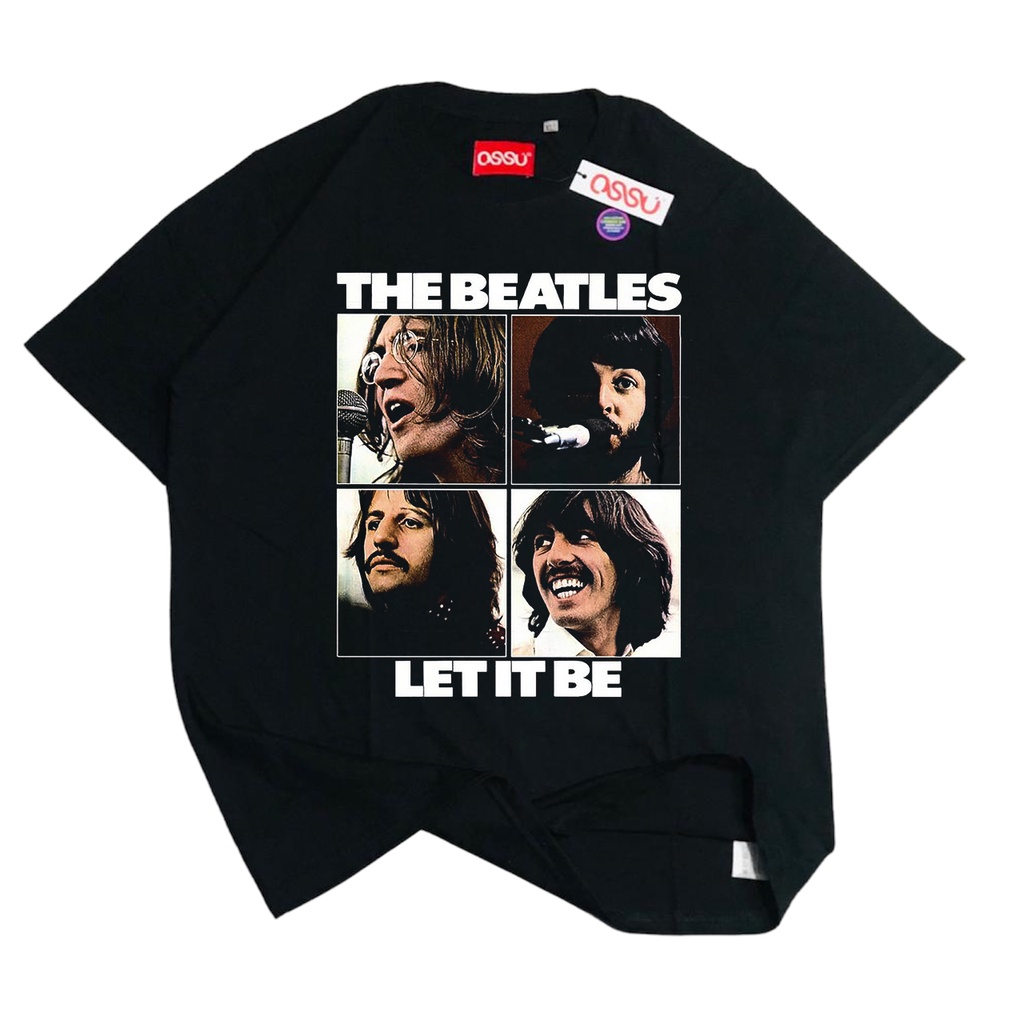 HAPI BASIC "THE BEATLES LET IT BE" T-Shirt | Regular T-shirt | Stone Wash Washing Washed  | Kaos Ban