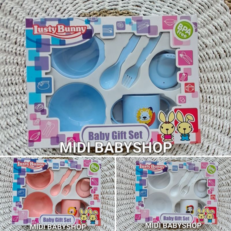 Feeding Set Bayi Lusty Bunny Tempat makan bayi Gift set Lusty Bunny LB 1419