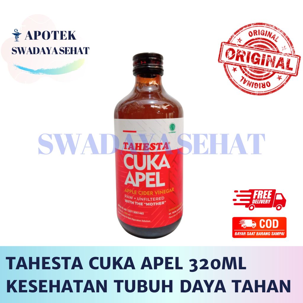 TAHESTA CUKA APEL 320ML - Suplemen Daya Tahan Tubuh Kesehatan Apple Cider Vinegar