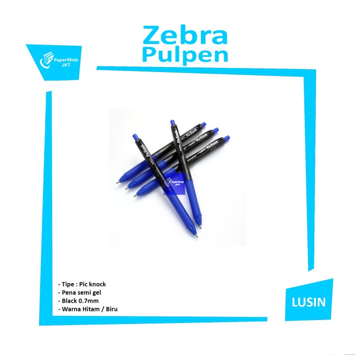 

BISA COD ZEBRA. PENA SEMI GEL PIC KNOCK 0.7mm. - BIRU ( Perlusin )