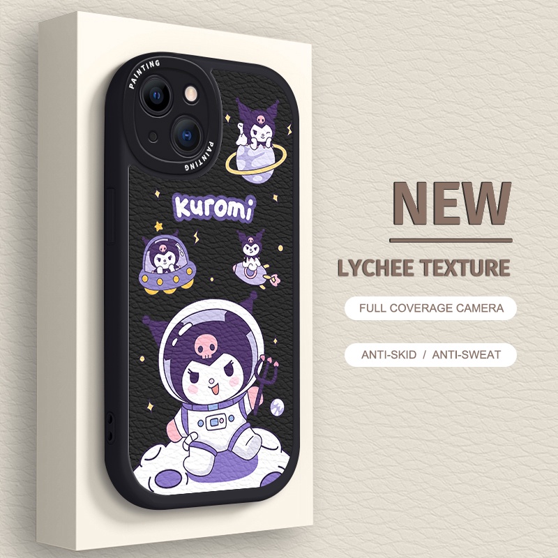 Case iPhone Untuk14 /13 /12 /11 Promax Kartun Astronot Kuromi Soft Casing Untuk iPhone 6 / 7 /8 Plus / X / XR /Xs Max Cover