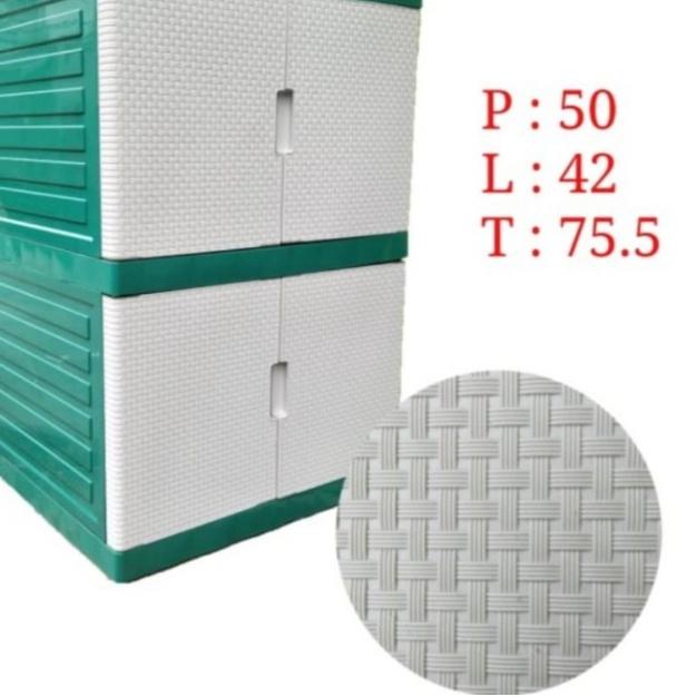 ✾ LEMARI PLASTIK LEMARI PAKAIAN PLASTIK SUSUN 2 ✻