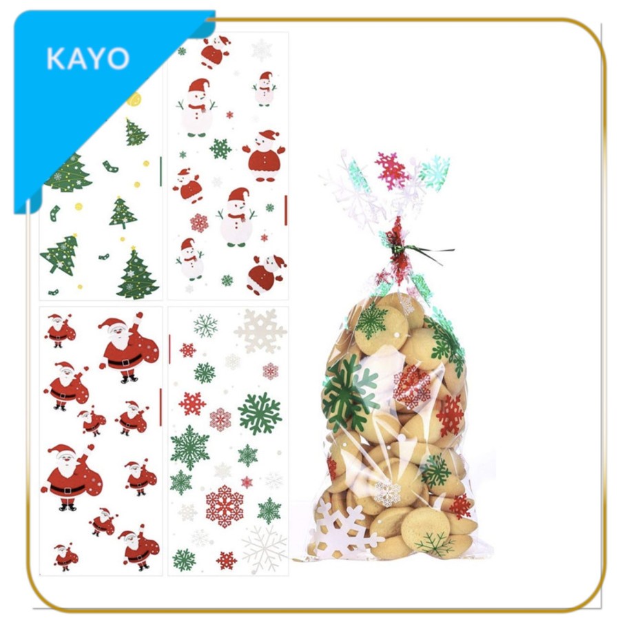 

Plastik natal , Plastik packaging cookies . palstik kado natal kantong set x'mas