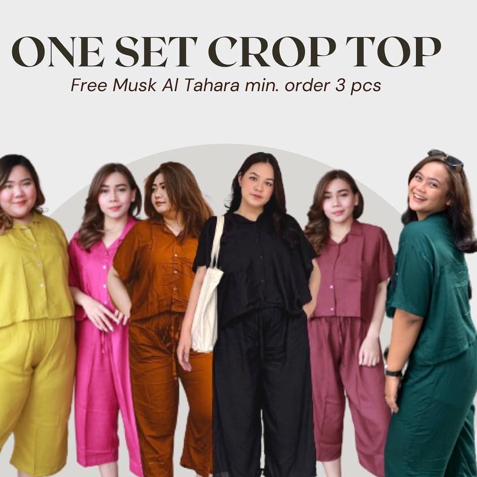 Rekomendasi One Set Crop BSize | Setelan Jumbo | Piyama Jumbo | Piyama BSize | One set jumbo