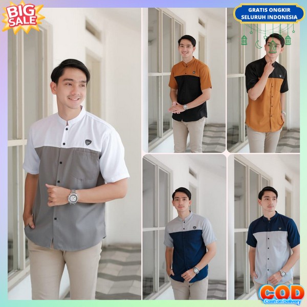 Kmeja Lakilaki Dewasa Kemeja Pria Lengan Pendek Hem Bapak2 Keren Kemejan Cowok Casual Hem Kuliah Per
