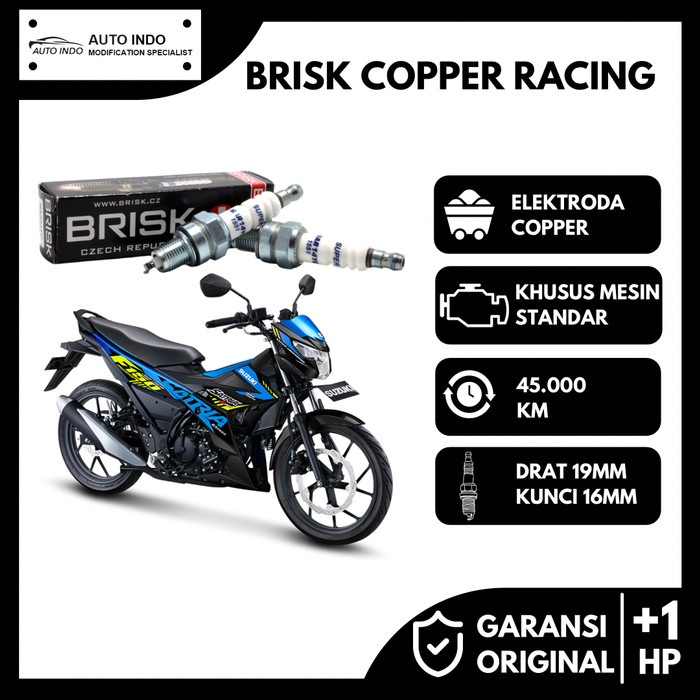 Busi Busi Motor Suzuki Satria Fu Brisk Copper Racing Ar12C 100% Ori