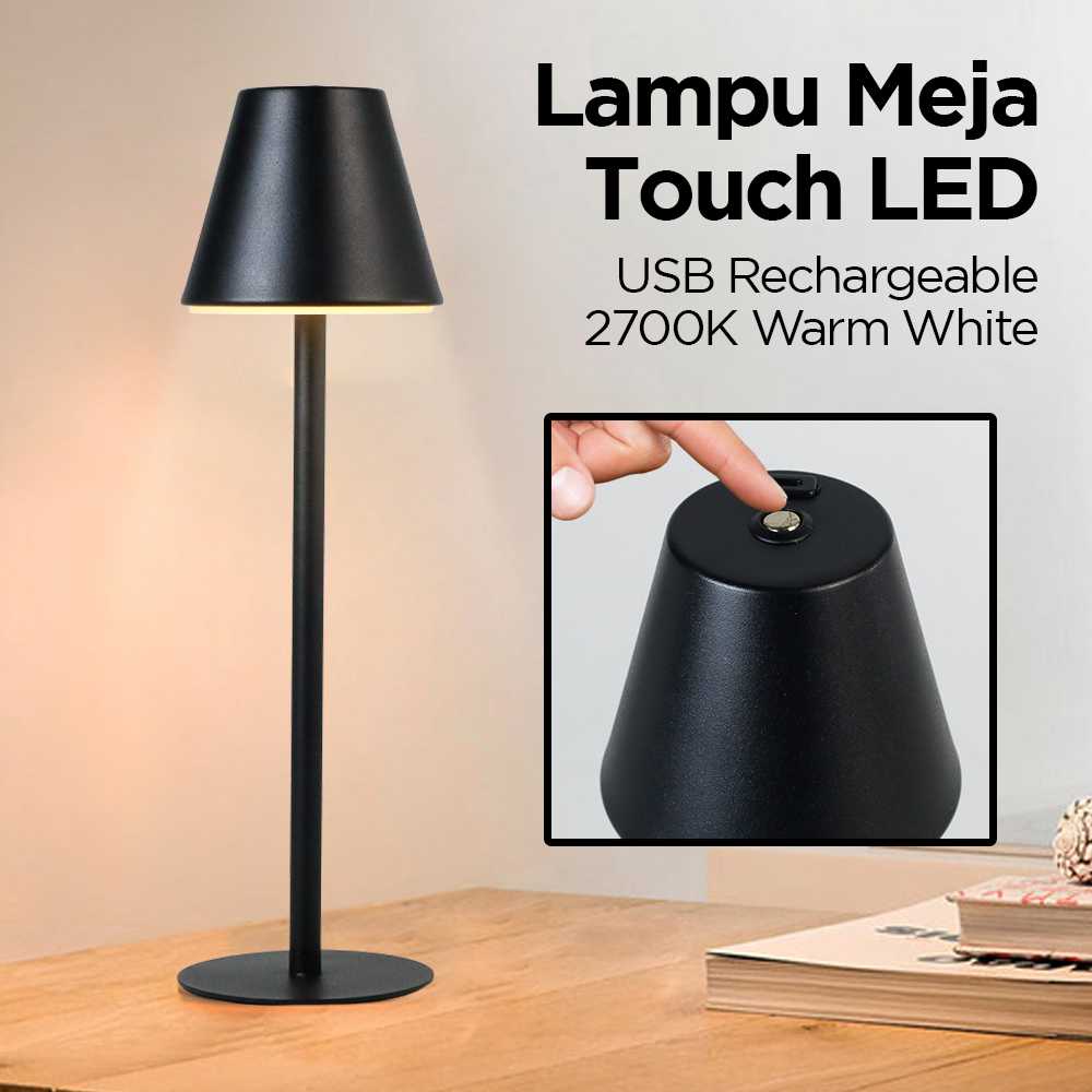 (BISA COD) FTIHSHP JIAN Lampu Meja Hias Touch LED Desk USB Rechargeable Warm White 1.5W - J420